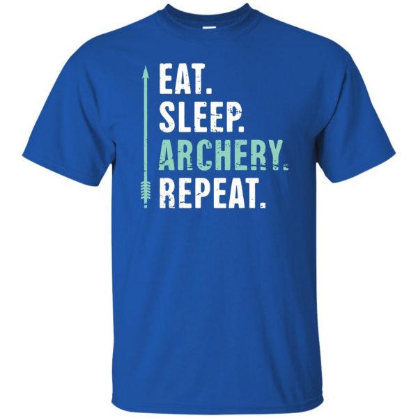Eat Sleep Archery Repeat t shirt - royal blue