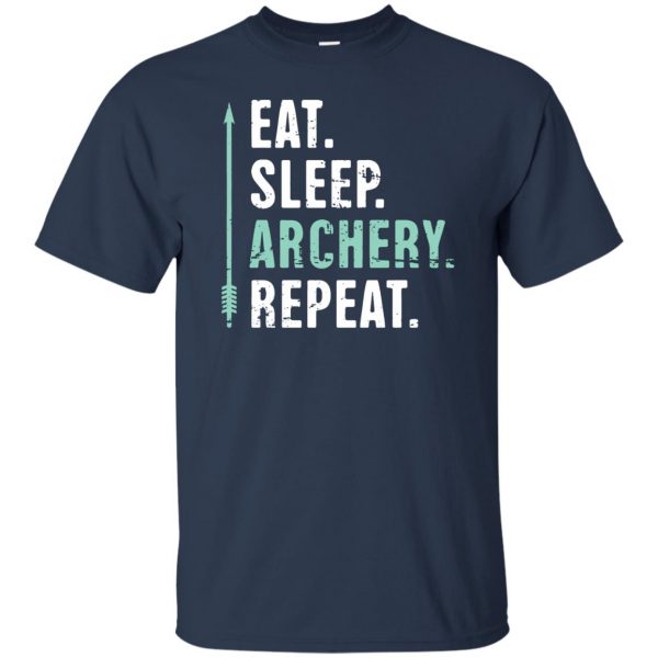 Eat Sleep Archery Repeat t shirt - navy blue