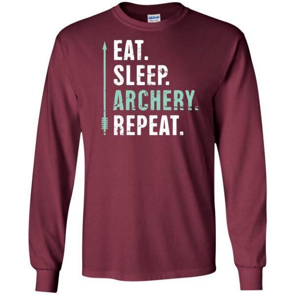 Eat Sleep Archery Repeat long sleeve - maroon