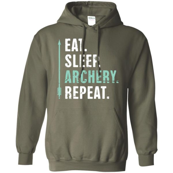 Eat Sleep Archery Repeat hoodie - military green