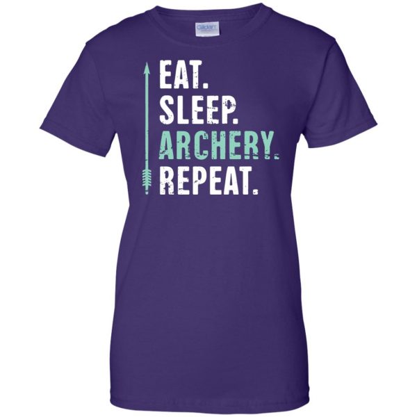 Eat Sleep Archery Repeat womens t shirt - lady t shirt - purple