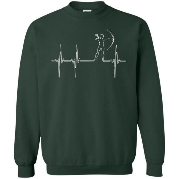 Archery Heartbeat sweatshirt - forest green
