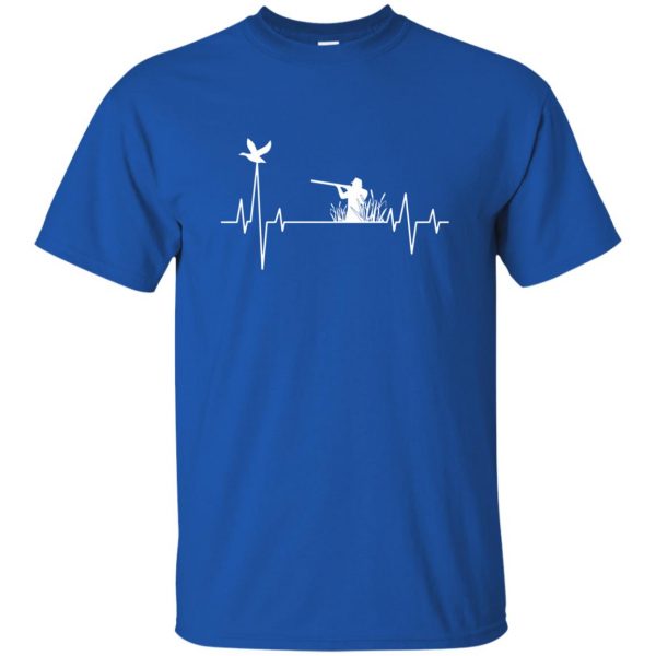 Duck Hunting Heartbeat t shirt - royal blue