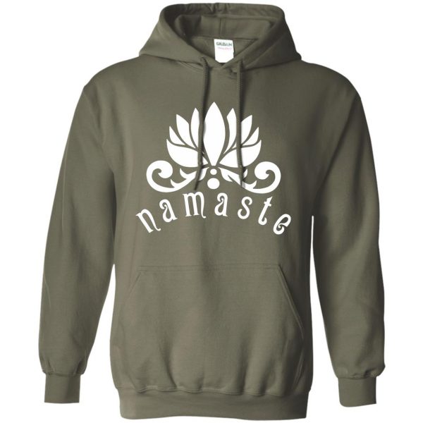 namaste hoodie - military green