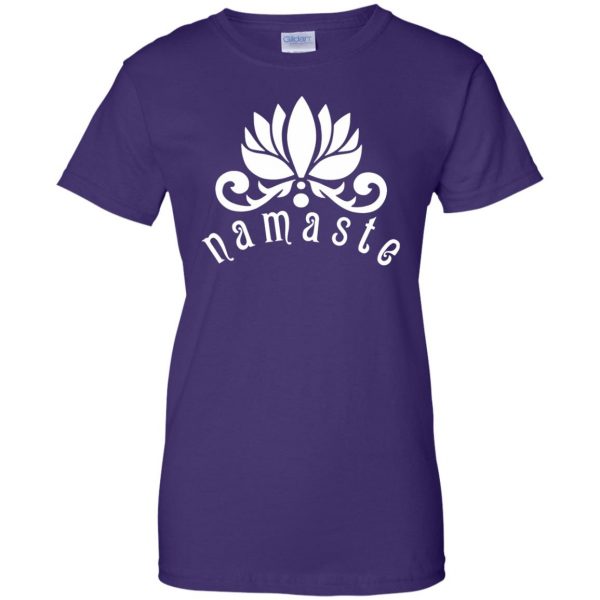namaste womens t shirt - lady t shirt - purple