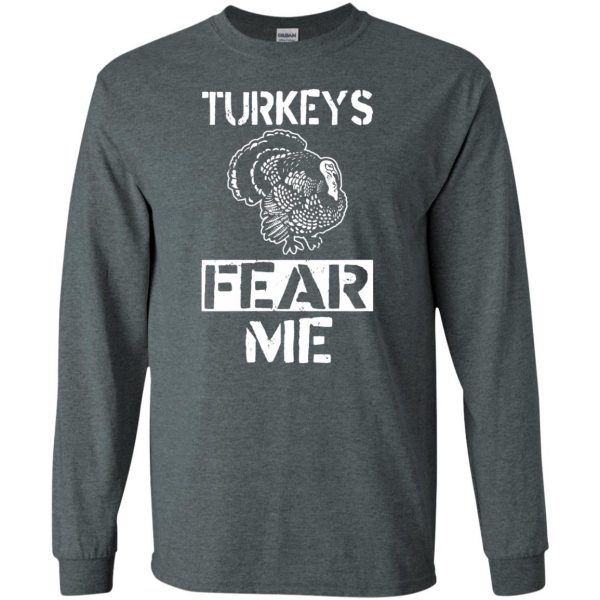 Turkeys Fear Me long sleeve - dark heather