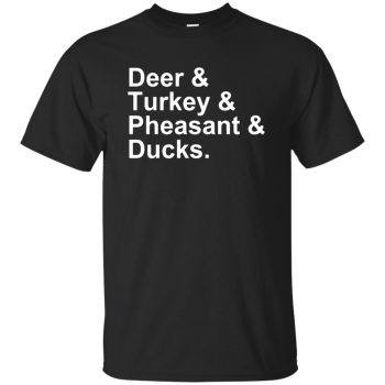 Deer, Turkey, Pheasant, Ducks - black