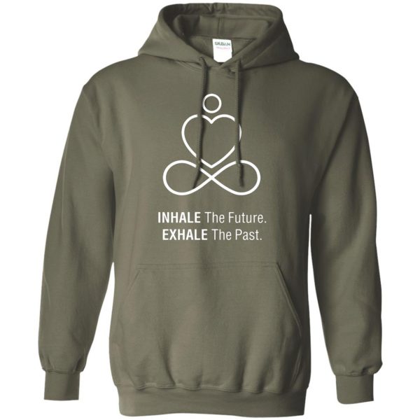 Inhale The Future - Exhale The Past hoodie - military green