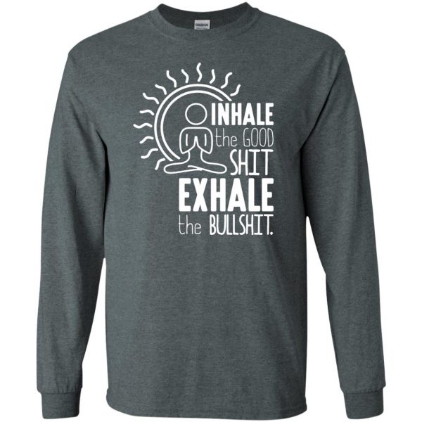 Inhale - Exhale long sleeve - dark heather