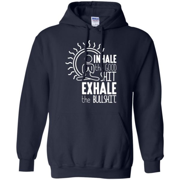 Inhale - Exhale hoodie - navy blue