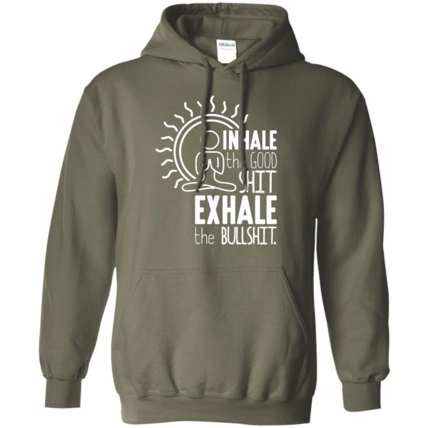Inhale - Exhale hoodie - military green