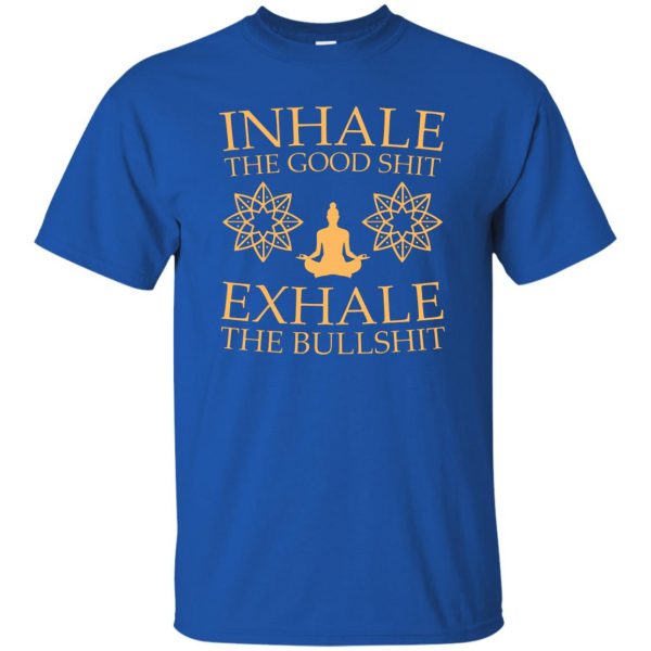 Inhale & Exhale t shirt - royal blue