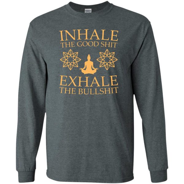 Inhale & Exhale long sleeve - dark heather