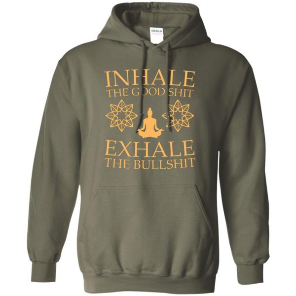 Inhale & Exhale hoodie - military green