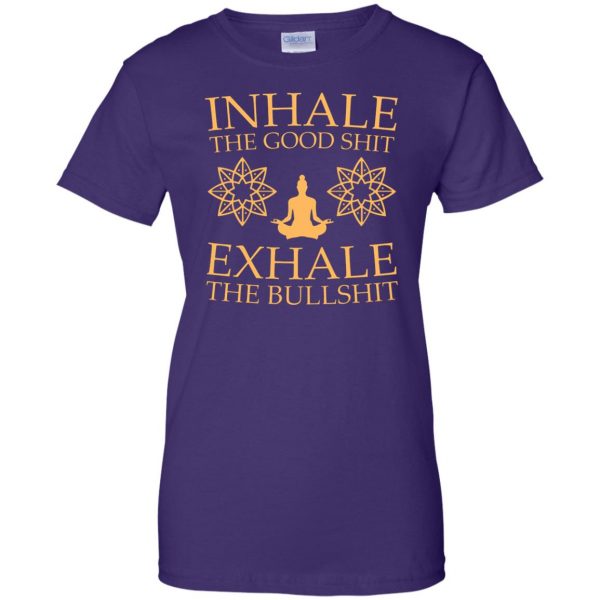 Inhale & Exhale womens t shirt - lady t shirt - purple