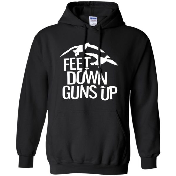 Duck Hunting Feet Down Guns Up hoodie - black
