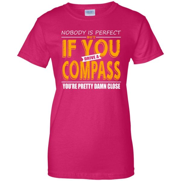 Jeep Compass womens t shirt - lady t shirt - pink heliconia