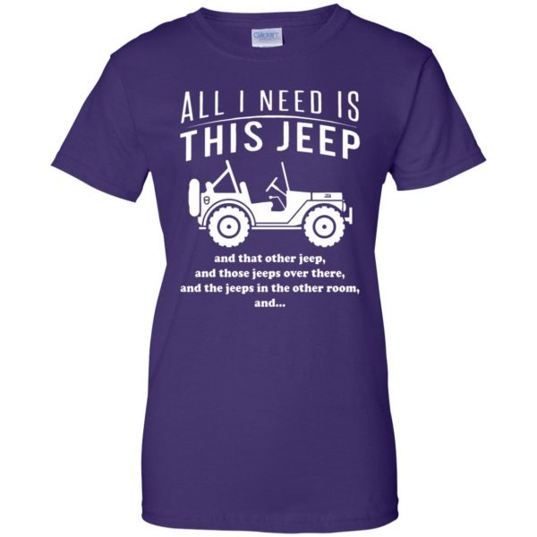 All i need is this jeep womens t shirt - lady t shirt - purple