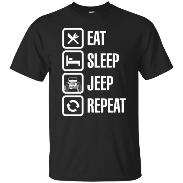 Eat Sleep Jeep Repeat - black