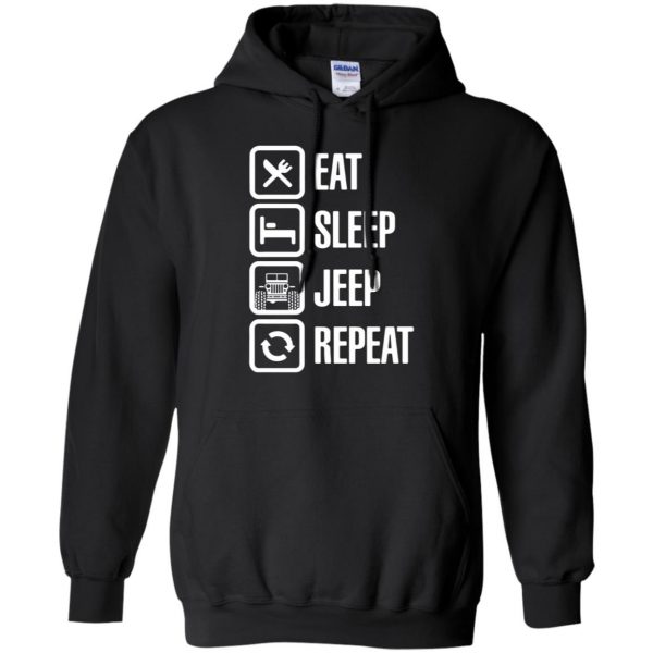 Eat Sleep Jeep Repeat hoodie - black