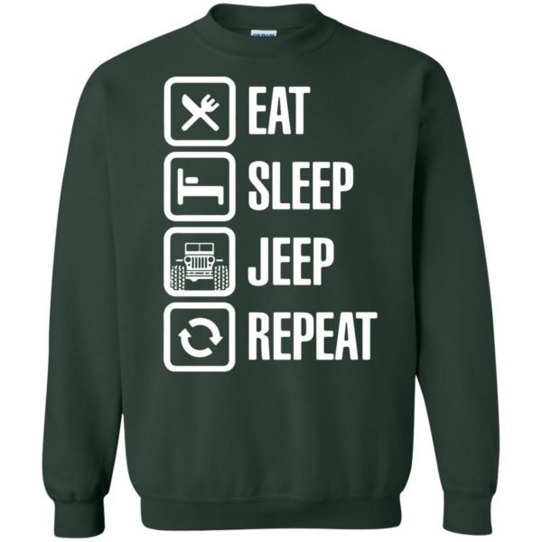 Eat Sleep Jeep Repeat sweatshirt - forest green