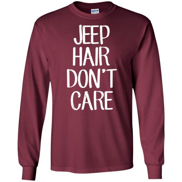 Jeep Hair Don't Care long sleeve - maroon
