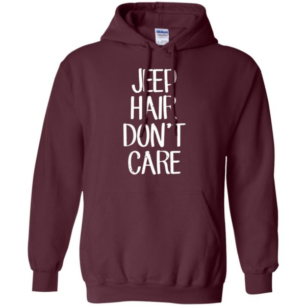 Jeep Hair Don't Care hoodie - maroon