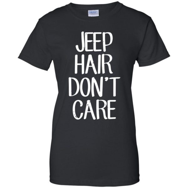 Jeep Hair Don't Care womens t shirt - lady t shirt - black
