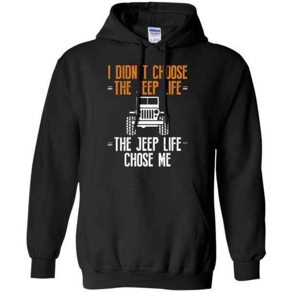 the jeep life chose me hoodie - black