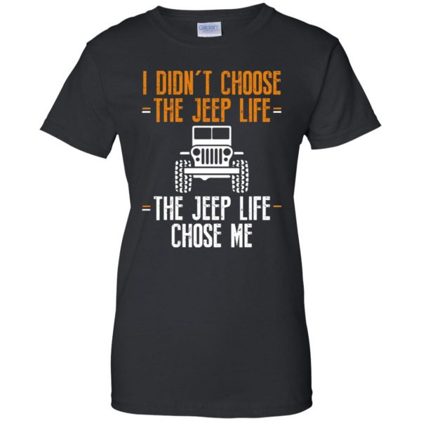 the jeep life chose me womens t shirt - lady t shirt - black