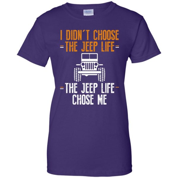 the jeep life chose me womens t shirt - lady t shirt - purple