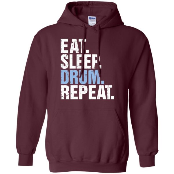 Eat Sleep DRUM Repeat hoodie - maroon
