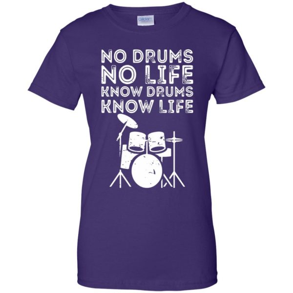 Know Drums Know Life womens t shirt - lady t shirt - purple