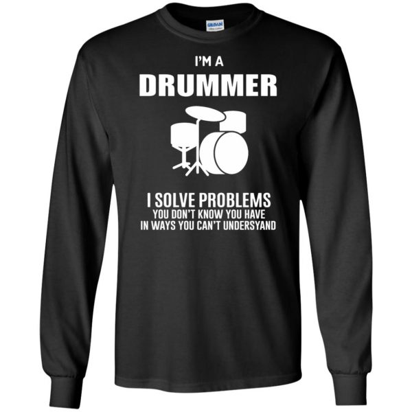 I'm A Drummer long sleeve - black