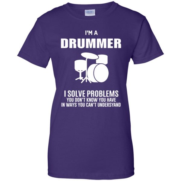 I'm A Drummer womens t shirt - lady t shirt - purple