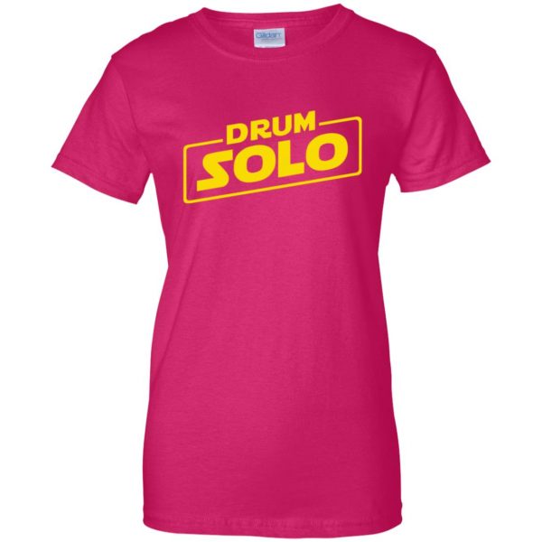 DRUM SOLO womens t shirt - lady t shirt - pink heliconia