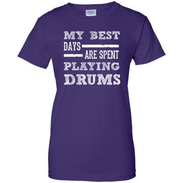 My Best Days Are Spent Playing Drums womens t shirt - lady t shirt - purple