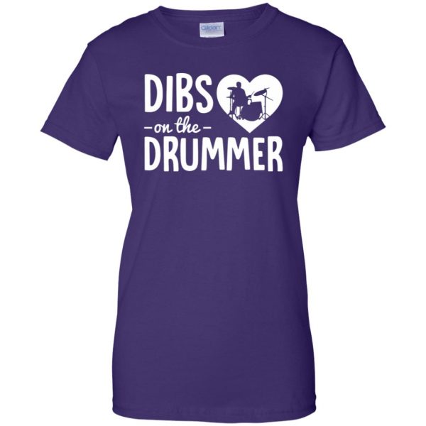 dibs on the drummer shirt womens t shirt - lady t shirt - purple