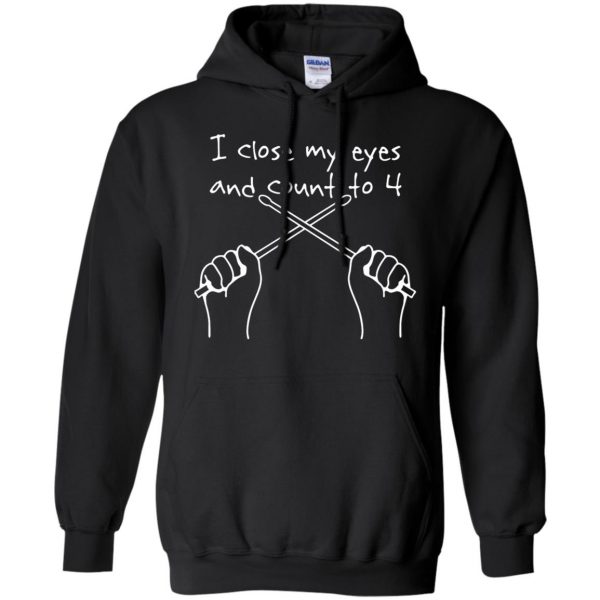 The drummer closes his eyes and counts to four hoodie - black