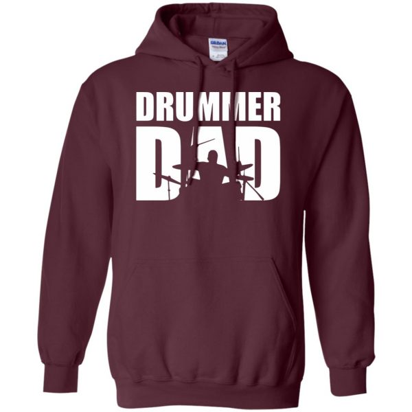 Drummer Dad hoodie - maroon