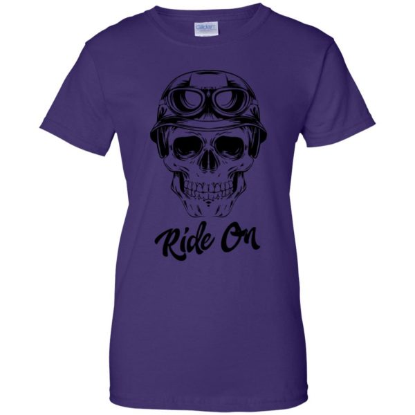 skull biker t shirts womens t shirt - lady t shirt - purple
