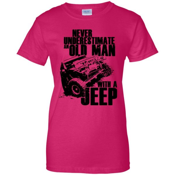 vintage jeep t shirts womens t shirt - lady t shirt - pink heliconia