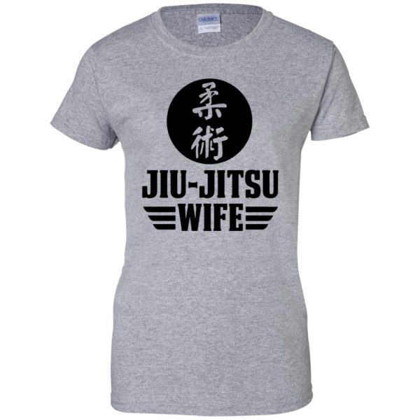 Jiu Jitsu Wife womens t shirt - lady t shirt - sport grey