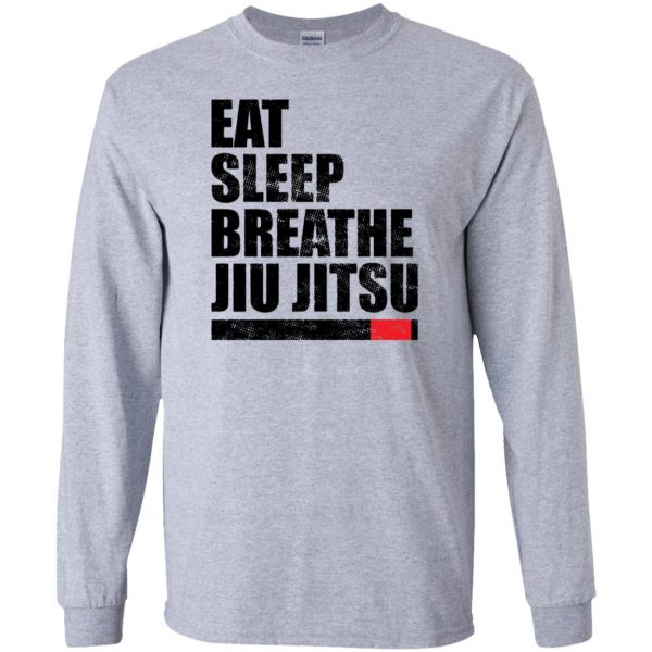 Eat Sleep Breathe Jiu Jitsu long sleeve - sport grey