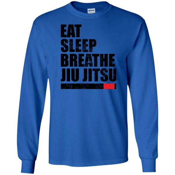 Eat Sleep Breathe Jiu Jitsu long sleeve - royal blue