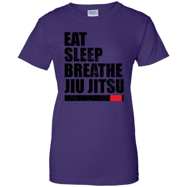 Eat Sleep Breathe Jiu Jitsu womens t shirt - lady t shirt - purple