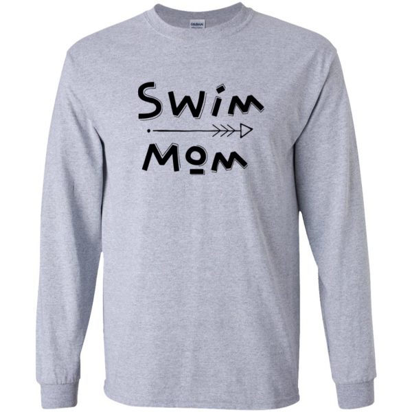 Swim Mom T-Shirt long sleeve - sport grey
