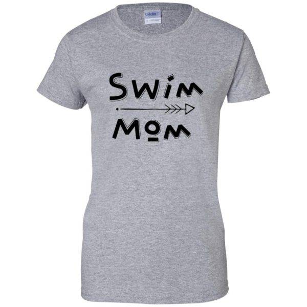Swim Mom T-Shirt womens t shirt - lady t shirt - sport grey