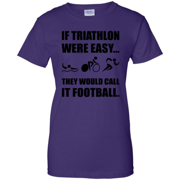 Triathlon Were Easy womens t shirt - lady t shirt - purple