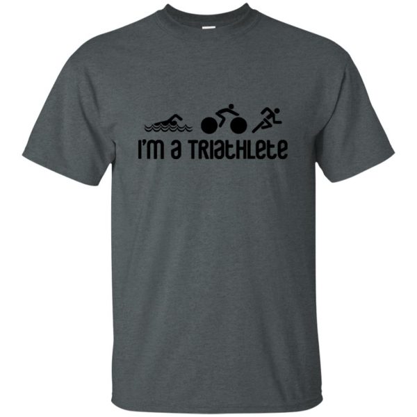 I'm a Triathlete t shirt - dark heather